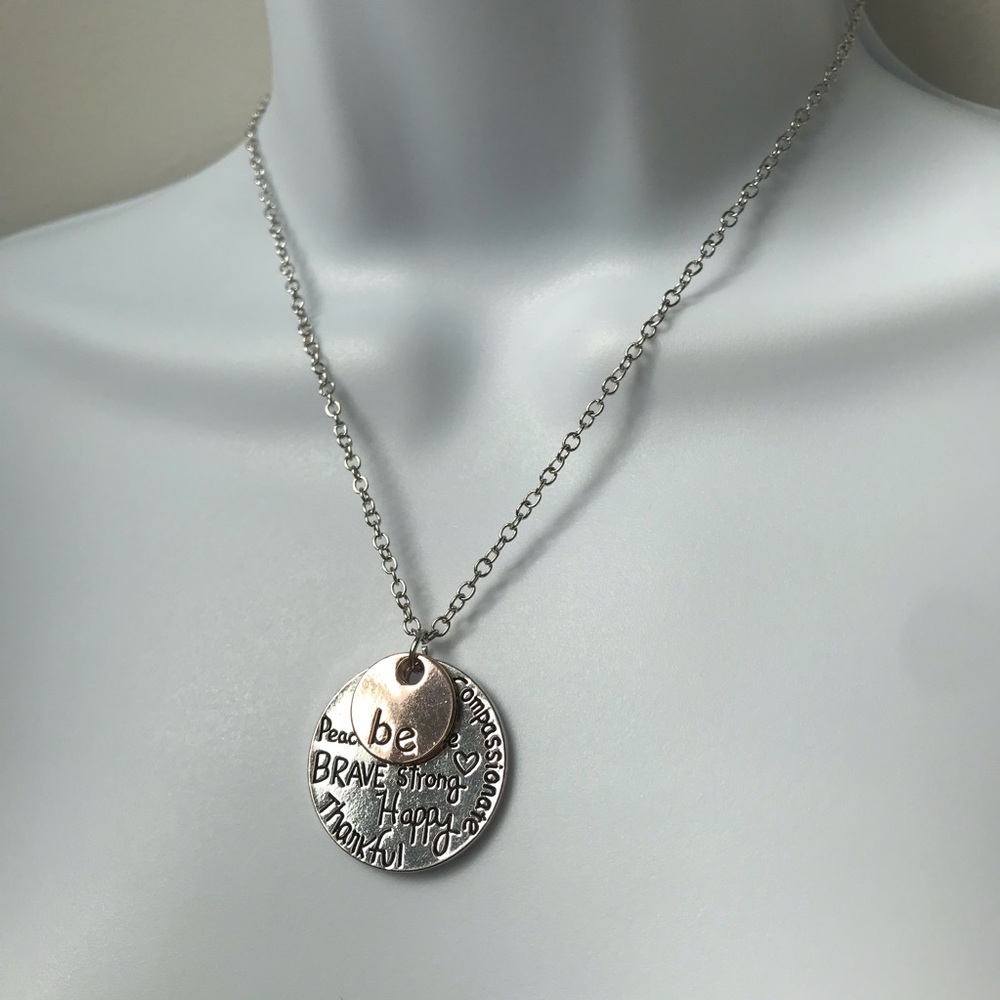 Inspirational Circle Charm Necklace